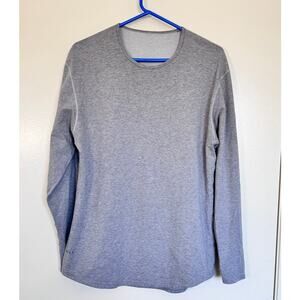 BYLT Grey Long Sleeve Men's Athletic Shirt in Gray Size XL
